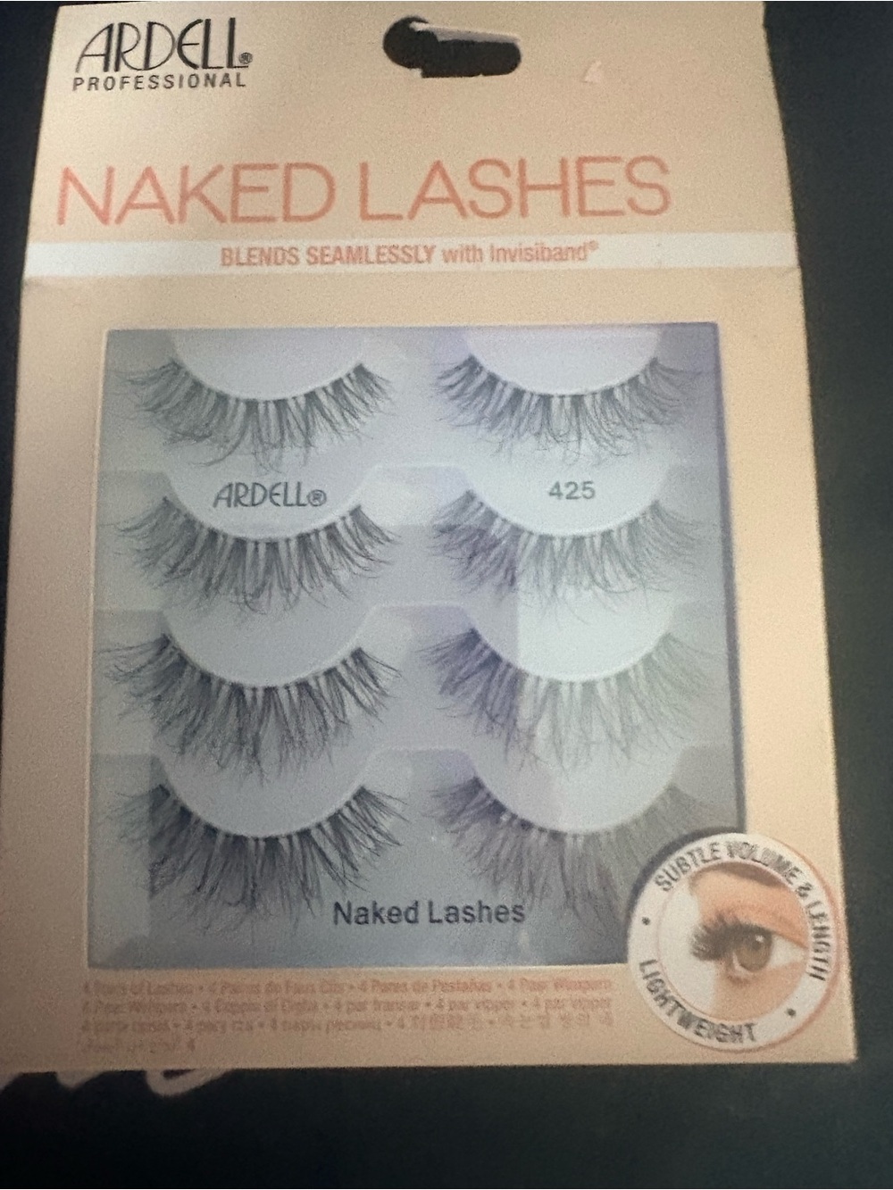 Ardell Naked Lashes 425 Natural Black - 4 Pairs